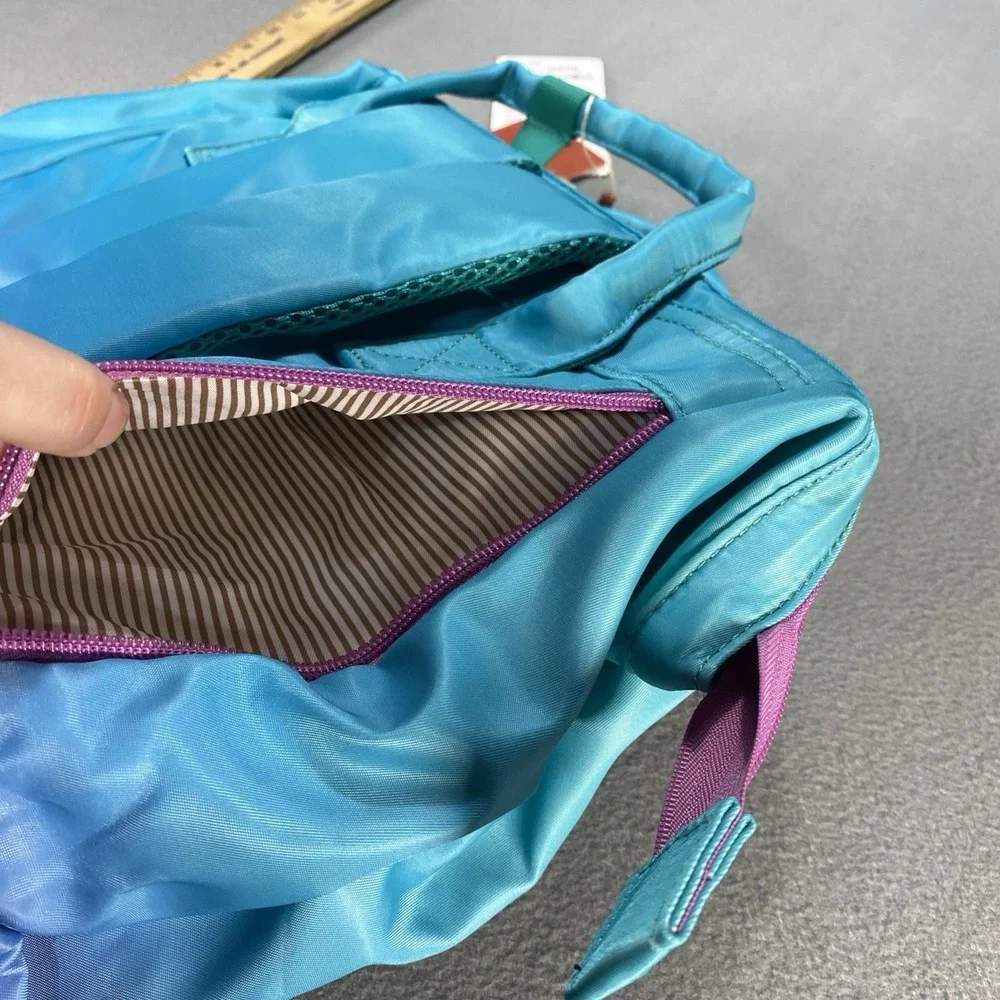 NWT Lovevook Travel Laptop Backpack Gold Zippers  Purple Turquoise Color Fade
